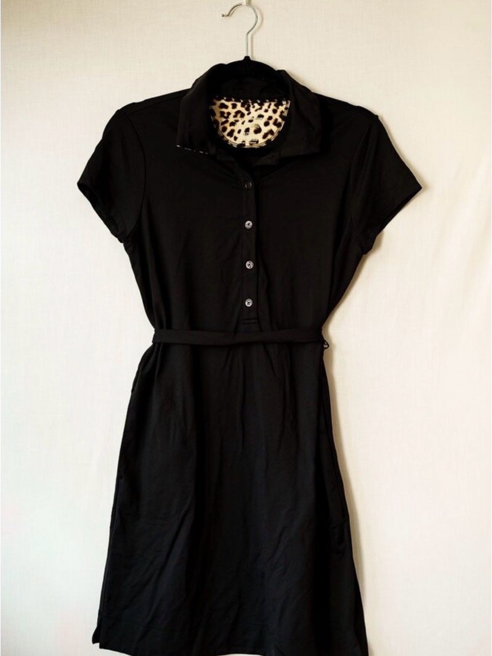 Tommy Bahama womens dress black collared XS Island Zone travel resort a-line